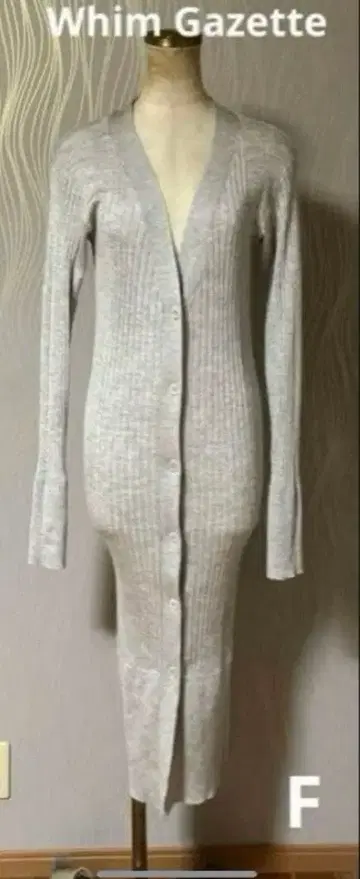 Whim Gazette 실크 롱 가디건 롱 원피스