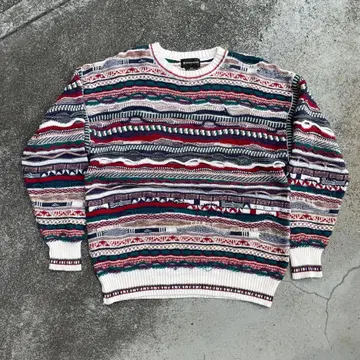 쿠지 니트 3D 니트 총무늬 니트 구제 의류