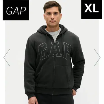 택 포함 새상품 릴랙스 핏 GAP 로고 보아 안감 집업 후드티 XL