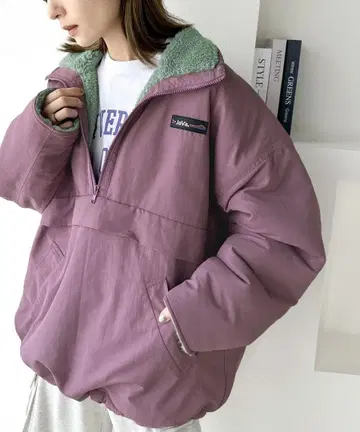 classicalelf 리버서블 하프 지퍼 블루종