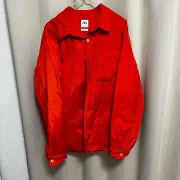 zara 오렌지 나일론 자켓