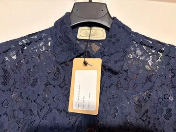 새상품 Sahri LONDON 네이비 레이스 셔츠 원피스