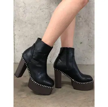 ENVYM 스위칭 스티치 부츠 (Brown) 24.5cm