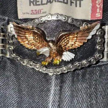아웃 로 이글 독수리 버클 하레 메탈 체인 벨트