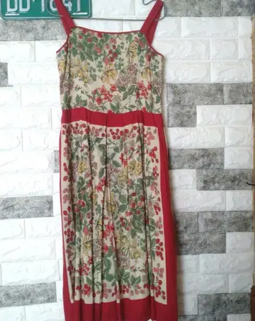 Jane MarpleDansleSalon 꽃무늬 슬리브리스 롱 원피스