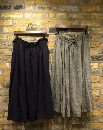 nest Robe 린넨 글렌체크 이지 스커트