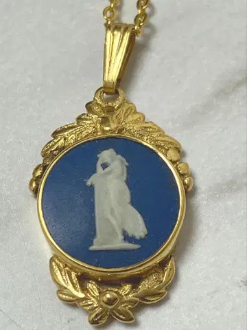 WEDGWOOD 웨지우드 블루 재스퍼 펜던트 목걸이 상자