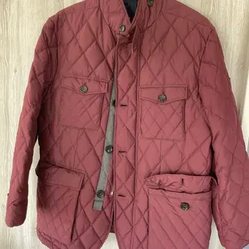 헨리코튼 퀼팅 코트 와인 레드 size54