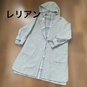 레리안 후드 부착 울 코트 리버서블 M 사이즈