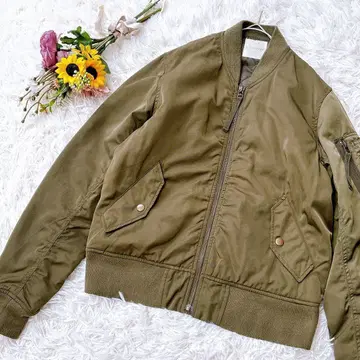 로리즈팜 플라이트 자켓 블루종 봄버 캐주얼 올리브