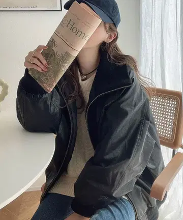 classicalelf 가죽 오버 사이즈 자켓