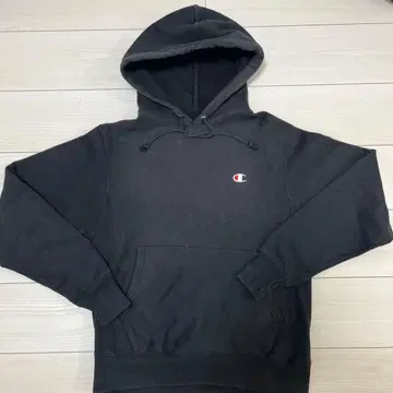 Champion 리버스 위브 후드티 S 블랙