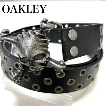 OAKLEY 오클리 스컬 버클 가죽 벨트 블랙