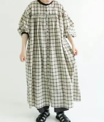 [ 택 포함 새상품 ] 사만사 모스모스 배색 개더 원피스