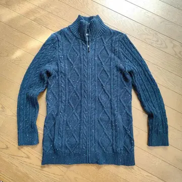 랜즈엔드 가디건 S 사이즈 네이비 스웨터 니트