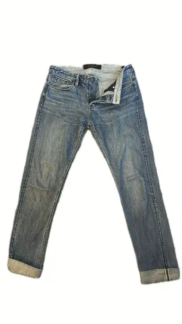 EMPORIO ARMANI 라이트 블루 스트레이트 데님 팬츠