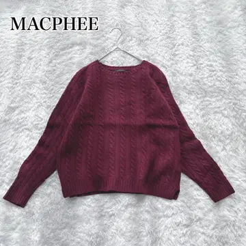 맥피 투모로우랜드 니트 캐시미어 혼방 케이블 짜임 S