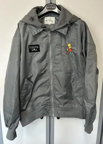 바트 심슨 나일론 자켓 그레이