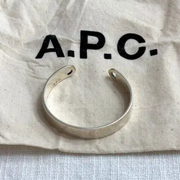 A.P.C. 실버 뱅글 (헝겊 가방 포함)
