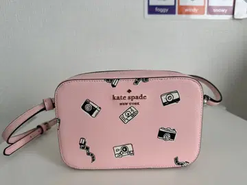 kate spade 핑크 카메라 패턴 백