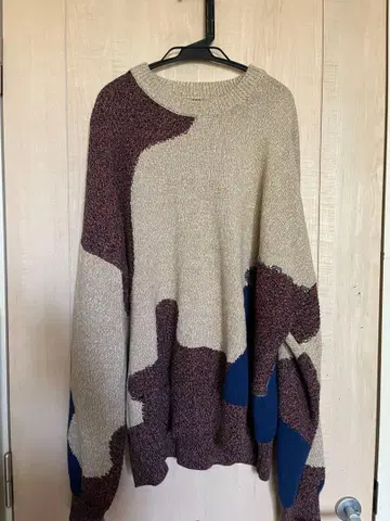 ZARA 오버 사이즈 니트 M 베이지/브라운/네이비