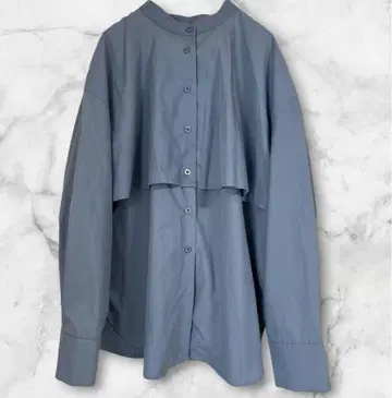 유어스 파랑 레이어드 긴팔 셔츠 M 사이즈