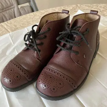 핀 컴포트 가죽 숏부츠 22.5cm 레이스업 독일제