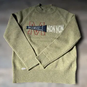 Mademoiselle NON NON 올리브 그린 니트 스웨터