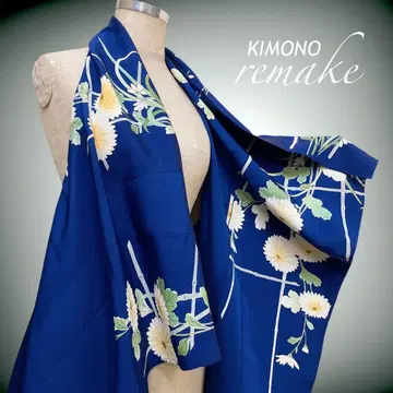 블루 변형 베스트 기모노 리메이크 프리 사이즈 (J71101)