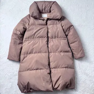 쿠튀르 브로치 베이지 롱 다운 자켓 M