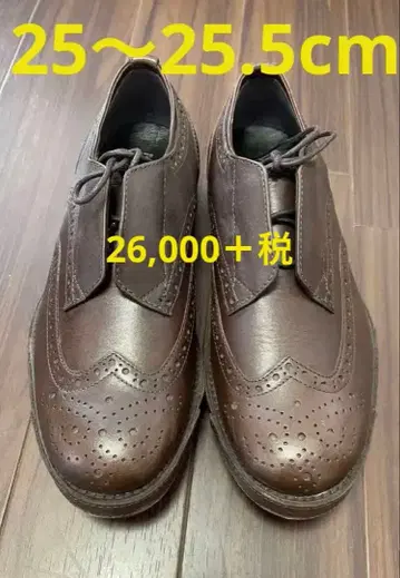 새상품급 택 포함 MORGAN 모건옴 가죽 비즈니스 슈즈 윙 칩