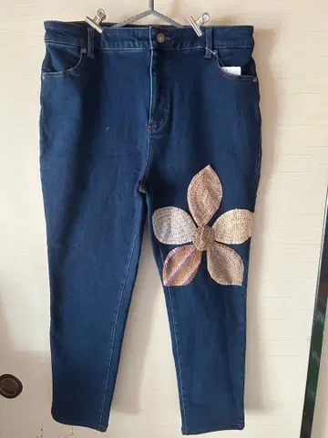 핸드메이드 자수 아플리케 데님 팬츠 25-214