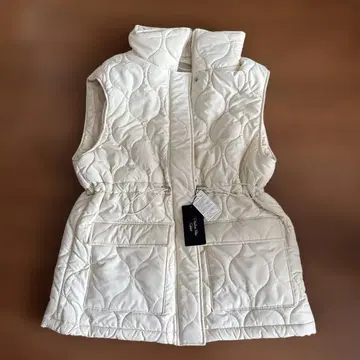 에크루 퀼팅 베스트 사이즈 F