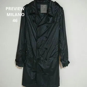 PREVIEW MILANO 트렌치코트 이탈리아 46 남성용 M 나일론
