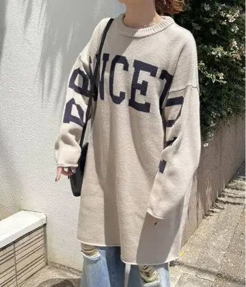 Spick and Span 빅 로고 니트 원피스