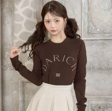 Darich DARICH 로고 니트탑 BRN 브라운