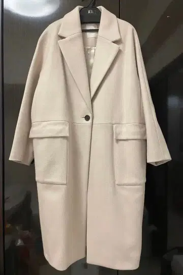 1er 롱 체스터 코트 베이지