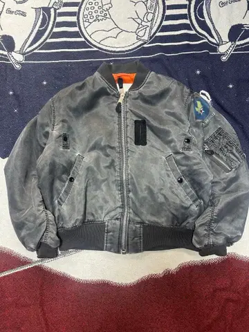 90s MA-1 플라이트 자켓 그레이 밀리터리 쇼트 기장 00s