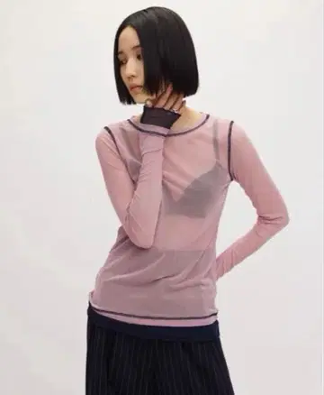 새상품급 Ameri LAYERED DETAIL MESH TOP