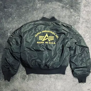 알파인더스트리 MA-1 플라이트 자켓 USA제 뒷면 로고