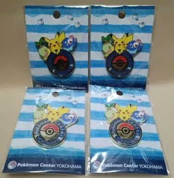 포켓몬 센터 요코하마 로고핀즈 피카츄 포켓몬 4개 세트 A