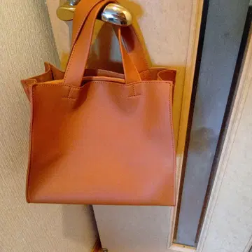 여성용 작고 귀여운 미니 토트 카멜 지퍼 달린 안쪽 포켓