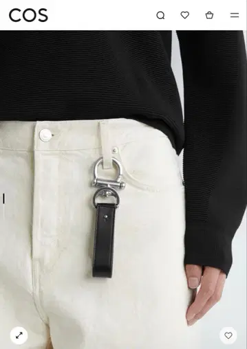 COS 키링 가죽 이탈리아제 택 포함