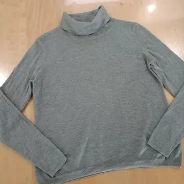 BLUE IBEX 블루 아이벡스 실크 캐시미어 터틀 니트 그레이