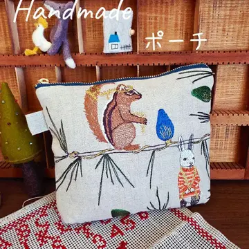핸드메이드입니다 CORAL&TUSK 파우치 다람쥐와 토끼
