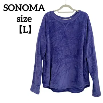 SONOMA [ L ] 퍼플 플리스 긴팔 상의