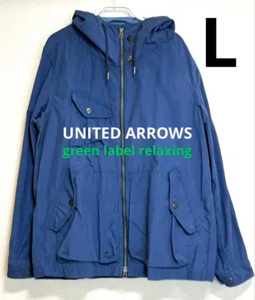 유나이티드 애로우즈 그린 레이블 마운틴 후드티 블루 L