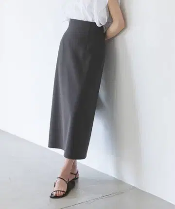 noble 저지라이크 컬러 타이트 스커트 그레이 40