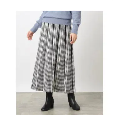 grove 자카드 플리츠 니트 스커트 M 사이즈