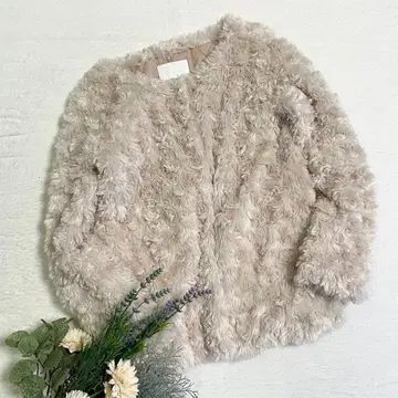 새상품급 [ Chico ] 푸들 노카라 코트 베이지 FREE 사이즈